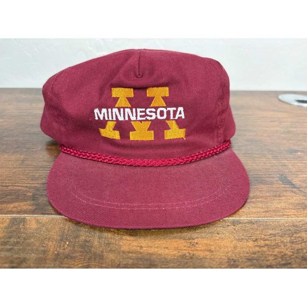 Vintage Imperial Minnesota Golden Gophers Maroon Rope Hat‎ Strapback Made in USA